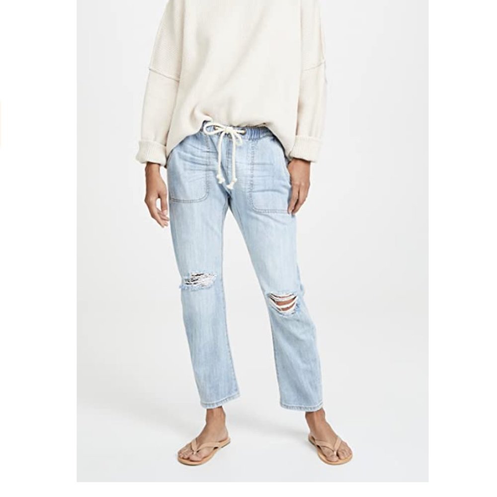 NWT - One Teaspoon Women's Shabbies Drawstring Boyfriend Jeans - Medium